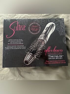 Sultra After Hours ThermaLite Dryer Brush — Black/Silver